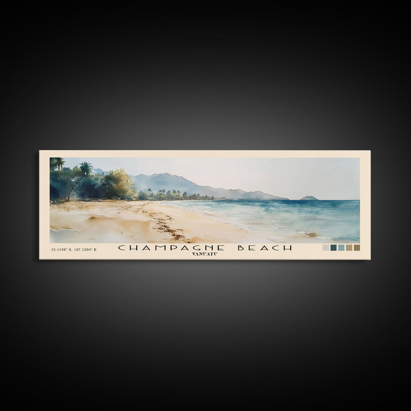 Champagne Beach, Vanuatu Watercolor Print, Vacation Gift, Vanuatu Wall Art, Beach Painting, Beach Decor, Beach Or Lakehouse Art