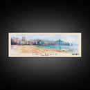 Lido Beach, Hong Kong Watercolor Print, Vacation Gift, Hong Kong Wall Art, Beach Painting, Beach Decor, Large Wall Art, Wood Frame Art