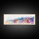 Monterosso al Mare, Italy Watercolor Print, Vacation Gift, Italy Wall Art, Beach Painting, Beach Decor, Large Wall Art, Wood Frame Art