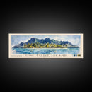 One Foot Island, Cook Islands Watercolor Beach Print, Vacation Gift, Cook Islands Wall Art, Framed Canvas Print, Framed Beach Painting