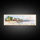 Restinga Island, Brazil Watercolor Print, Vacation Gift, Brazil Wall Art, Beach Painting, Beach Decor, Large Wall Art, Wood Frame Art