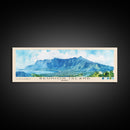 Reunion Island, France Watercolor Beach Print, Vacation Gift, France Wall Art, Framed Canvas Print, Framed Beach Painting
