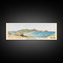 Saint Martin Island, France and Holland Watercolor Beach Print, Vacation Gift, France and Holland Wall Art, Framed Canvas Print, Framed Beach Painting