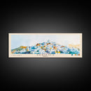 Serifos, Greece Watercolor Print, Vacation Gift, Greece Wall Art, Beach Painting, Beach Decor, Large Wall Art, Wood Frame Art