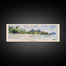 Silhouette Island, Seychelles Watercolor Print, Vacation Gift, Seychelles Wall Art, Beach Painting, Beach Decor, Large Wall Art, Wood Frame Art