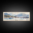 Tung Ping Chau, Hong Kong Watercolor Beach Print, Vacation Gift, Hong Kong Wall Art, Framed Canvas Print, Framed Beach Painting