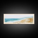 White Beach, Morocco Watercolor Beach Print, Vacation Gift, Morocco Wall Art, Framed Canvas Print, Framed Beach Painting