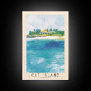 Cat Island, Bahamas Watercolor Beach Print, Vacation Gift, Bahamas Wall Art, Framed Canvas Print, Framed Beach Painting