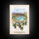 Hurghada, Egypt Watercolor Beach Print, Vacation Gift, Egypt Wall Art, Beach Painting, Beach Decor, Beach Painting
