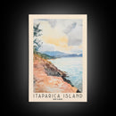Itaparica Island, Brazil Watercolor Beach Print, Vacation Gift, Brazil Wall Art, Beach Painting, Beach Decor, Beach Painting
