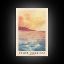 Playa Paraiso, Mexico Watercolor Beach Print, Vacation Gift, Mexico Wall Art, Beach Painting, Beach Decor, Beach Painting