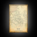 Old Kyiv Ukraine City Map Wall Art Canvas Print, Vintage Style Kyiv Map, Framed Wall Art, Cool Kyiv Ukraine Wall Art, Office Art