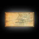 Vintage Sacramento map print poster or framed canvas | Sacramento city map print poster canvas | Sacramento, California print poster canvas