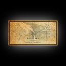 Portland Oregon Street Map, Framed Canvas Art, Oregon United States Road Map Wall Art, Office Wall Art, Portland Wall Decor for Office