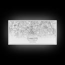 Charlotte Street Map, North Carolina Map, Map Print, Modern Art, Wall Art, Canvas Art, Wall Art Framed, Appreciation Gift, Couple Wall Art