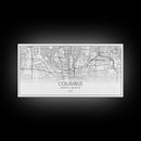 Columbus Street Map, Ohio Map, Map Print, Modern Art, Wall Art, Canvas Art, Cute Room Décor Aesthetic, Gift For Wife, Patriotic Décor