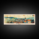 Braila Romania Travel Art, City Art, Framed Canvas Print or Metal Wall Art, Europe Travel Poster, Panoramic Wall Art, Extra Wide Wall Art