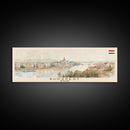 Budapest Hungary Travel Art, City Art, Framed Canvas Print or Metal Wall Art, Europe Travel Poster, Panoramic Wall Art, Extra Wide Wall Art