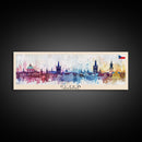 Plzen Czech Republic Wall Art, Panoramic Travel Poster, Panoramic Framed Canvas Print, City Wall Art, Wall Hanging Home Decor, Travel Art