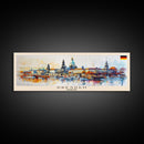 Dresde Germany Travel Art, City Art, Framed Canvas Print or Metal Wall Art, Europe Travel Poster, Panoramic Wall Art, Extra Wide Wall Art