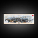 Erzurum Turkey Travel Print Wall Art, Panoramic City Art, Travel Art, Wall Decor, Vacation Gift, Framed Canvas Print Or Metal Art