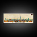 Gelsenkirchen Germany Panoramic Travel Poster, Framed Canvas Print or Metal Wall Art, Travel Art, Home Decor, Panoramic Painting, Midcentury Art