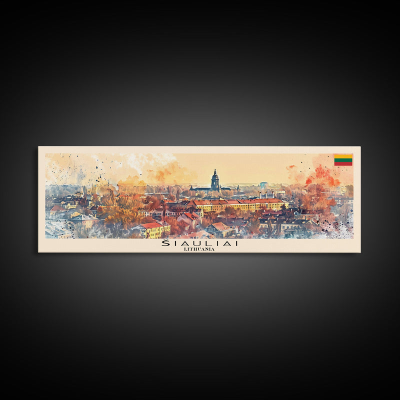 ÂŠIauliai Lithuania Travel Print Wall Art, Panoramic City Art, Travel Art, Wall Decor, Vacation Gift, Framed Canvas Print Or Metal Art