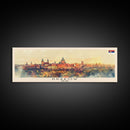 Krakow Poland Travel Art, City Art, Framed Canvas Print or Metal Wall Art, Europe Travel Poster, Panoramic Wall Art, Extra Wide Wall Art