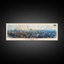 Luhansk Ukraine Wall Art, Panoramic Travel Poster, Panoramic Framed Canvas Print, City Wall Art, Wall Hanging Home Decor, Travel Art