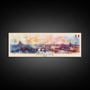 Modena Italy Travel Print Wall Art, Panoramic City Art, Travel Art, Wall Decor, Vacation Gift, Framed Canvas Print Or Metal Art