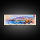 Santa Cruz Tenerife Spain Wall Art, Panoramic Travel Poster, Panoramic Framed Canvas Print, City Wall Art, Wall Hanging Home Decor, Travel Art