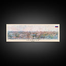 Yakutsk Russia Panoramic Travel Poster, Framed Canvas Print or Metal Wall Art, Travel Art, Home Decor, Panoramic Painting, Midcentury Art