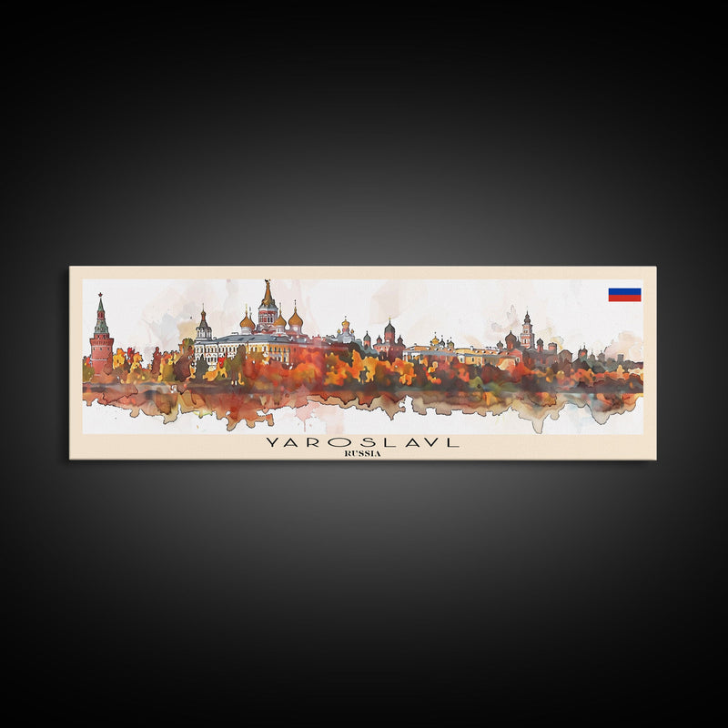 Yaroslavl Russia Wall Art, Panoramic Travel Poster, Panoramic Framed Canvas Print, City Wall Art, Wall Hanging Home Decor, Travel Art