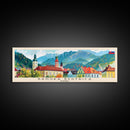 Banska Bystrica Wall Art, Panoramic Travel Poster, Panoramic Framed Canvas Print, City Wall Art, Wall Hanging Home Decor, Travel Art