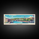 Bristol United Kingdom Panoramic Travel Poster, Framed Canvas Print or Metal Wall Art, Travel Art, Home Decor, Panoramic Painting, Midcentury Art
