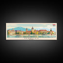 Debrecen Hungary Panoramic Travel Poster, Framed Canvas Print or Metal Wall Art, Travel Art, Home Decor, Panoramic Painting, Midcentury Art
