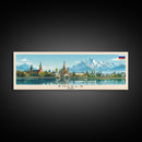 Engels Russia Panoramic Travel Poster, Framed Canvas Print or Metal Wall Art, Travel Art, Home Decor, Panoramic Painting, Midcentury Art