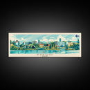 Espoo Finland Wall Art, Panoramic Travel Poster, Panoramic Framed Canvas Print, City Wall Art, Wall Hanging Home Decor, Travel Art