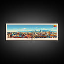 Getafe Spain Panoramic Travel Poster, Framed Canvas Print or Metal Wall Art, Travel Art, Home Decor, Panoramic Painting, Midcentury Art