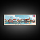 Horsens Denmark Travel Print Wall Art, Panoramic City Art, Travel Art, Wall Decor, Vacation Gift, Framed Canvas Print Or Metal Art