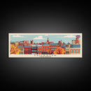 Leicester United Kingdom Travel Art, City Art, Framed Canvas Print or Metal Wall Art, Europe Travel Poster, Panoramic Wall Art, Extra Wide Wall Art