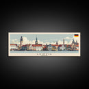 Leipzig Germany Panoramic Travel Poster, Framed Canvas Print or Metal Wall Art, Travel Art, Home Decor, Panoramic Painting, Midcentury Art