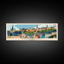 Luxembourg Luxembourg Panoramic Travel Poster, Framed Canvas Print or Metal Wall Art, Travel Art, Home Decor, Panoramic Painting, Midcentury Art