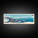 Murmansk Russia Panoramic Travel Poster, Framed Canvas Print or Metal Wall Art, Travel Art, Home Decor, Panoramic Painting, Midcentury Art