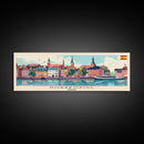 Norrkoping Sweden Travel Print Wall Art, Panoramic City Art, Travel Art, Wall Decor, Vacation Gift, Framed Canvas Print Or Metal Art