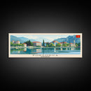 Podgorica Montenegro Travel Art, City Art, Framed Canvas Print or Metal Wall Art, Europe Travel Poster, Panoramic Wall Art, Extra Wide Wall Art