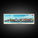 Southampton United Kingdom Wall Art, Panoramic Travel Poster, Panoramic Framed Canvas Print, City Wall Art, Wall Hanging Home Decor, Travel Art