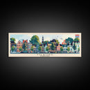 Tilburg Netherlands Wall Art, Panoramic Travel Poster, Panoramic Framed Canvas Print, City Wall Art, Wall Hanging Home Decor, Travel Art