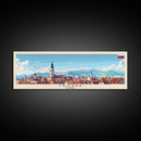 Trnava Slovakia Wall Art, Panoramic Travel Poster, Panoramic Framed Canvas Print, City Wall Art, Wall Hanging Home Decor, Travel Art