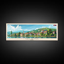 Valjevo Serbia Panoramic Travel Poster, Framed Canvas Print or Metal Wall Art, Travel Art, Home Decor, Panoramic Painting, Midcentury Art